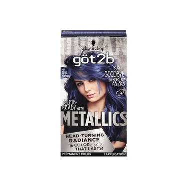 Schwarzkopf got2b Metallics Permanent Hair Dye – Mega Blue Mercury - M67 - ANNS BEAUTY SUPPLY